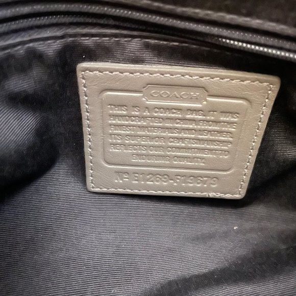 COACH SoHo Beige/Gray Python Embossed Leather Carryall Tote Style no. E1269-F196 - Picture 4 of 8